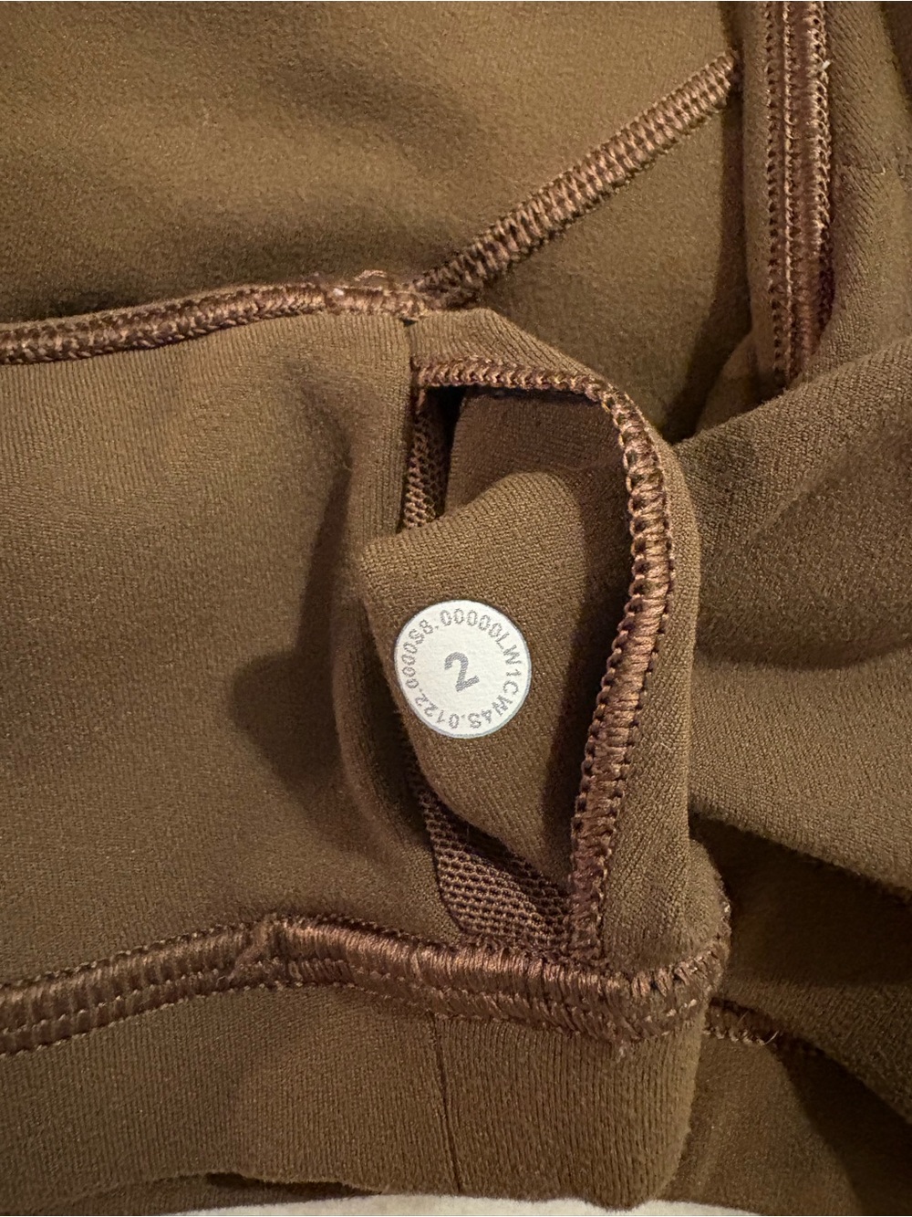 Lululemon Align Cropped Tank Top Built-in Bra Brown Java Espresso Size 2 - Picture 2 of 4